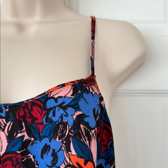 J.Crew Floral Spaghetti Strap Racerback Cami Top Size 8 - Picture 5 of 8